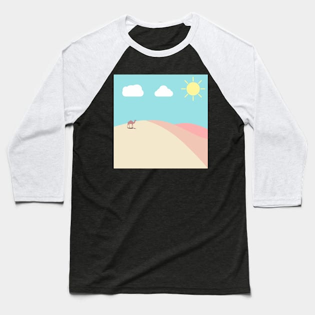 Desert pastel color Baseball T-Shirt by Faishal Wira